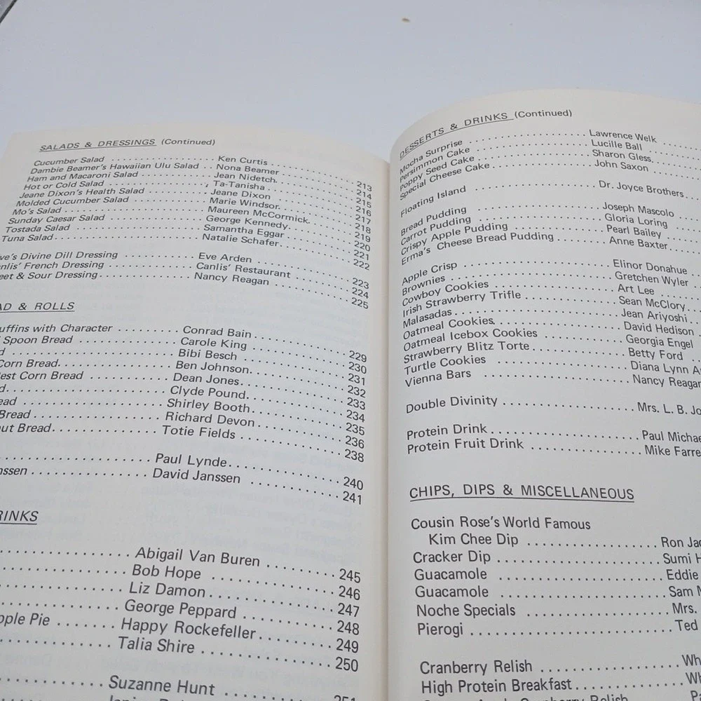 Habilitat's Celebrity Cookbook MINT 1978 Cher Burt Reynolds Burnett NOS rare